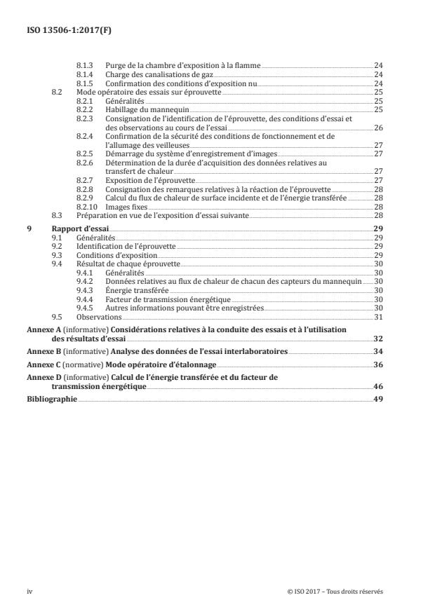 ISO 13506-1:2017 ISO 13506-1:2017 - Vetements de protection contre la chaleur et les flammes - Page 4 preview
