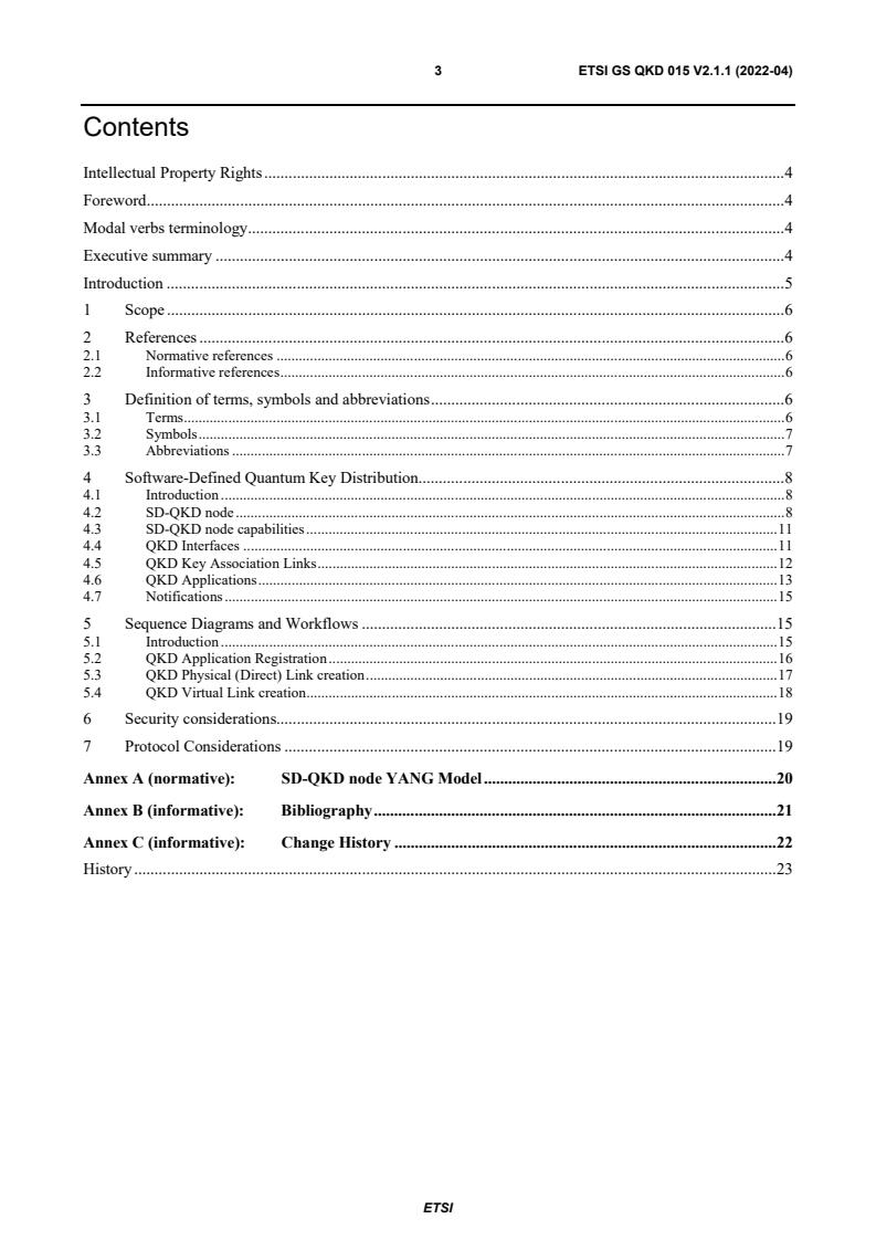 ETSI GS QKD 015 V2.1.1 (2022-04) - Quantum Key Distribution (QKD); Control Interface for Software Defined Networks