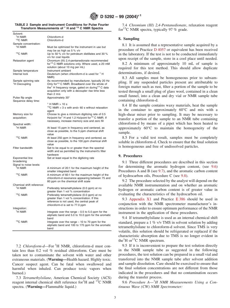 ASTM D5292-99(2004)e1 - Standard Test Method for Aromatic Carbon ...