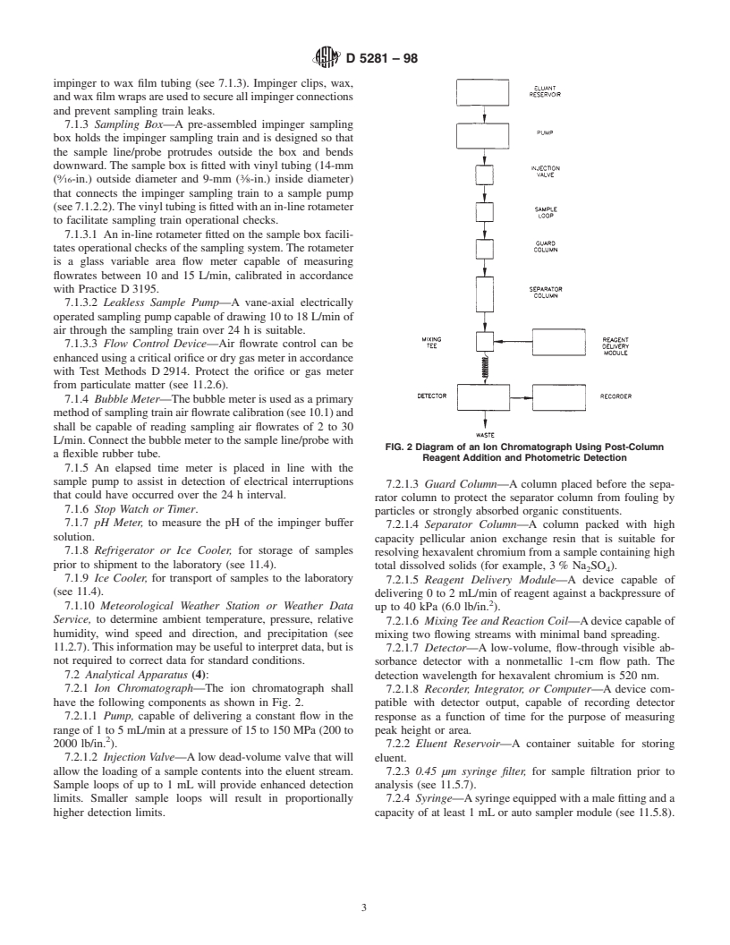 ASTM D5281-98 - Standard Test Method for Collection and Analysis of Hexavalent Chromium in Ambient Atmospheres