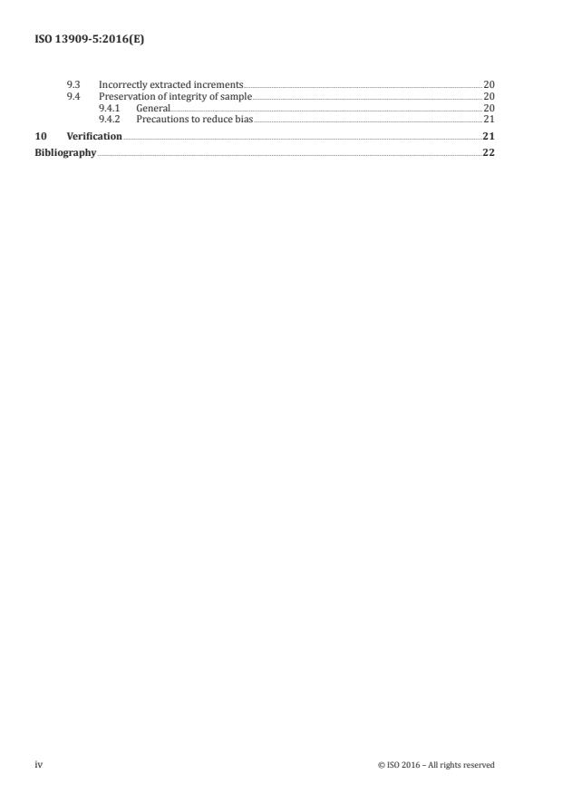 ISO 13909-5:2016 ISO 13909-5:2016 - Hard coal and coke -- Mechanical sampling - Page 4 preview