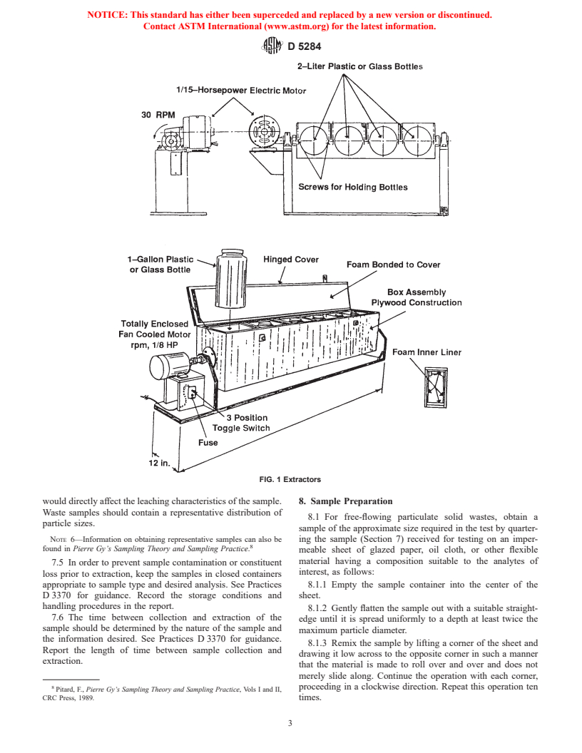 ASTM D5284-93(1999) - Standard Test Method for Sequential Batch Extraction of Waste with Acidic Extraction Fluid