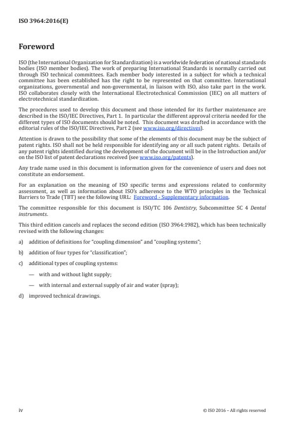ISO 3964:2016 ISO 3964:2016 - Dentistry -- Coupling dimensions for handpiece connectors - Page 4 preview