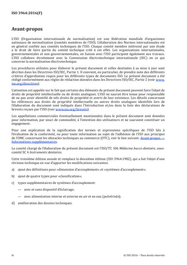 ISO 3964:2016 ISO 3964:2016 - Médecine bucco-dentaire -- Dimensions d'accouplement pour pieces a main dentaires - Page 4 preview