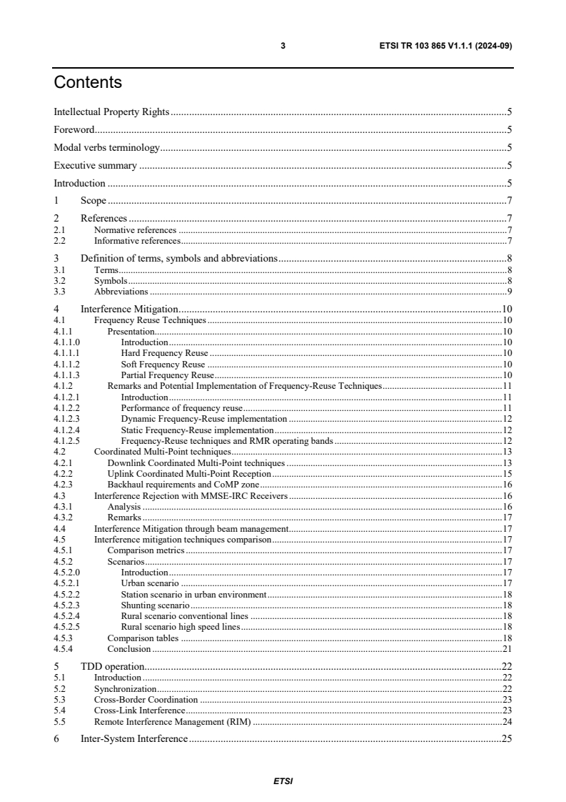ETSI TR 103 865 V1.1.1 (2024-09) - Rail Telecommunications (RT); Future Railway Mobile Communication System (FRMCS); Radio performance aspects