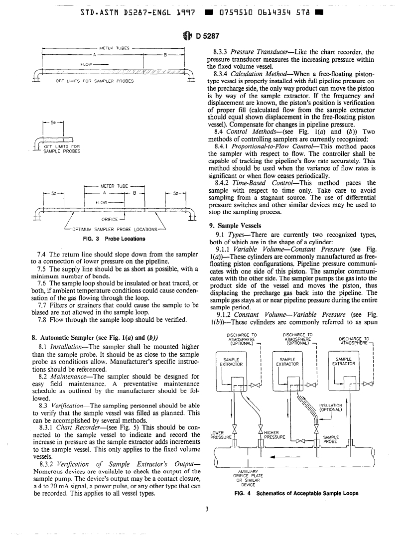 ASTM D5287-97 - Standard Practice for Automatic Sampling of Gaseous Fuels