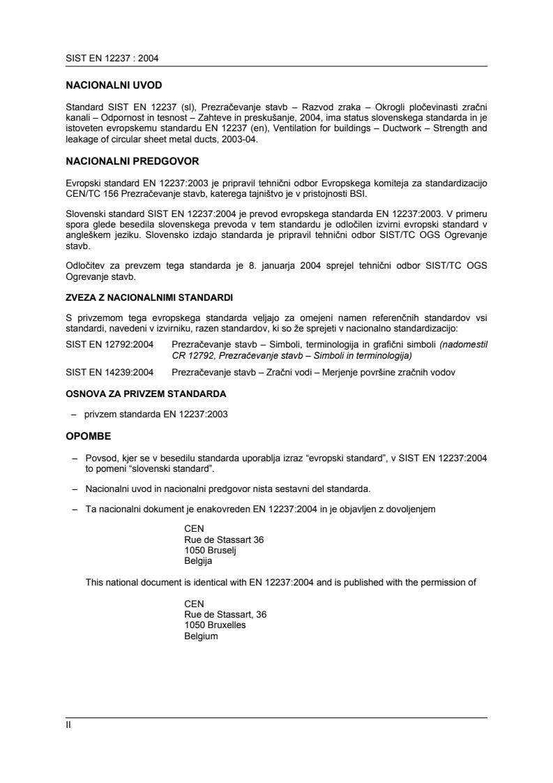 SIST EN 12237:2004 SIST EN 12237:2004 - Page 2 preview