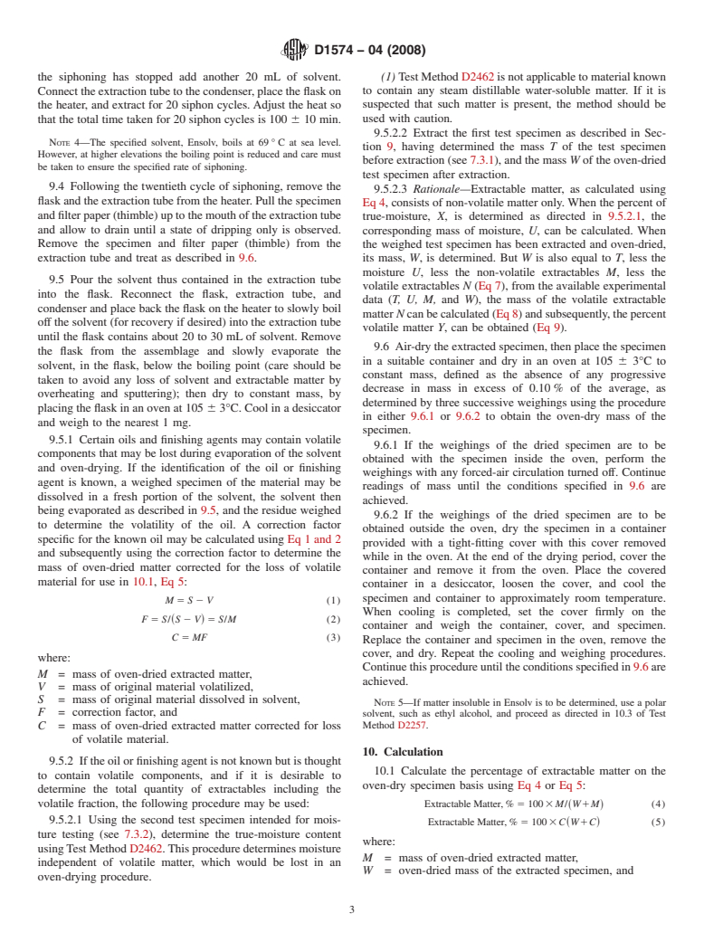 ASTM D1574-04(2008) - Standard Test Method for Extractable Matter in Wool and Other Animal Fibers