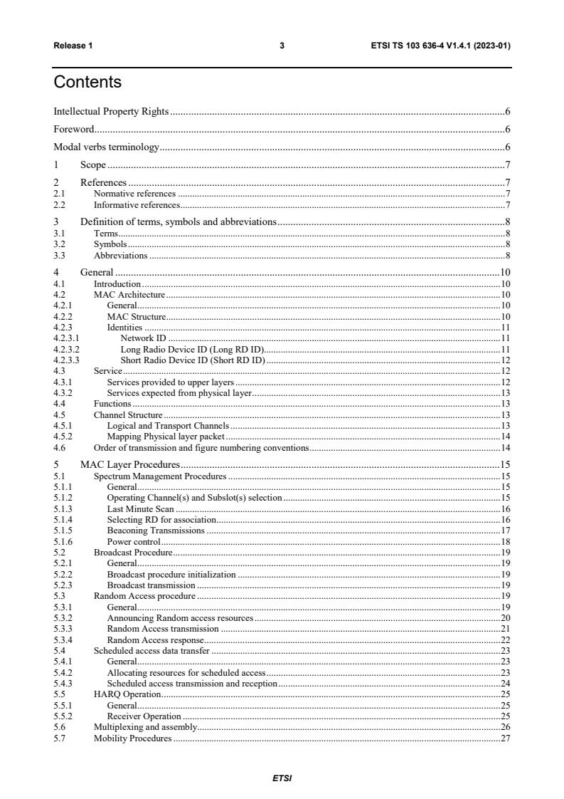 ETSI TS 103 636-4 V1.4.1 (2023-01) - DECT-2020 New Radio (NR); Part 4: MAC layer; Release 1