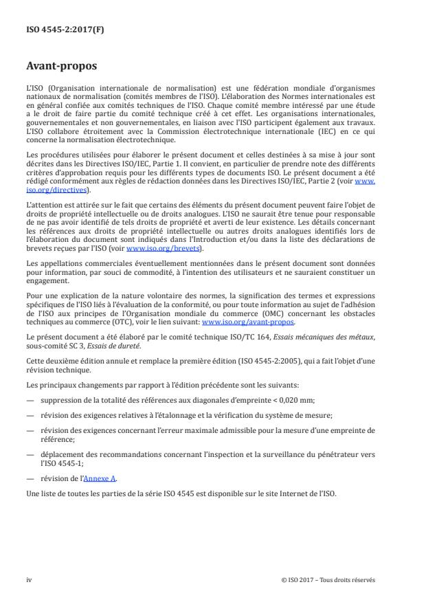 ISO 4545-2:2017 ISO 4545-2:2017 - Matériaux métalliques -- Essai de dureté Knoop - Page 4 preview