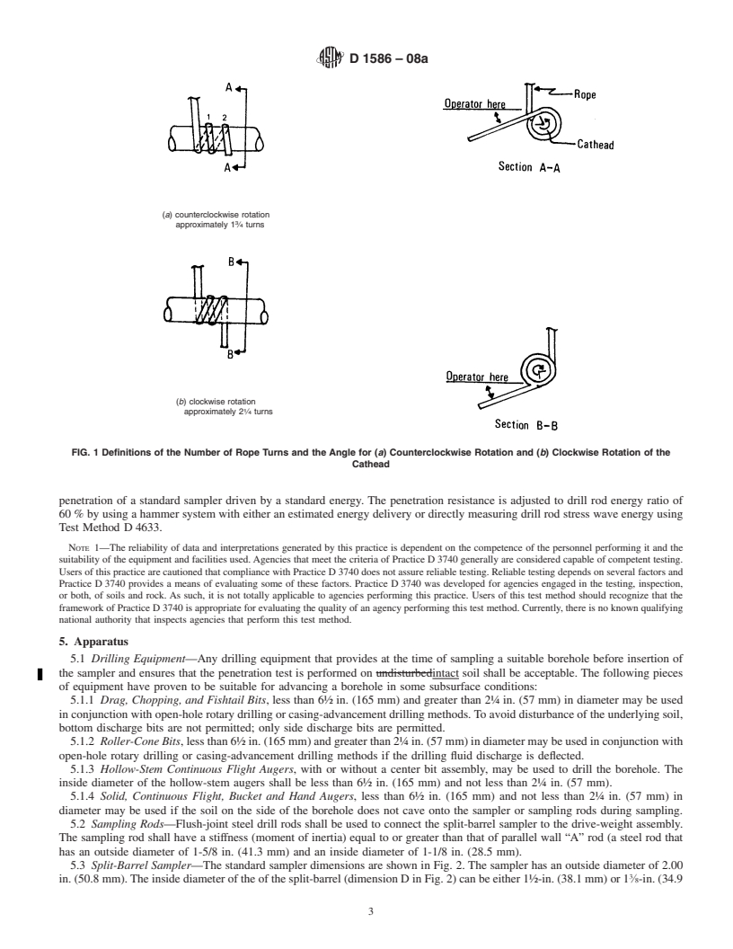 REDLINE ASTM D1586-08a - Standard Test Method for  Standard Penetration Test (SPT) and Split-Barrel Sampling of Soils