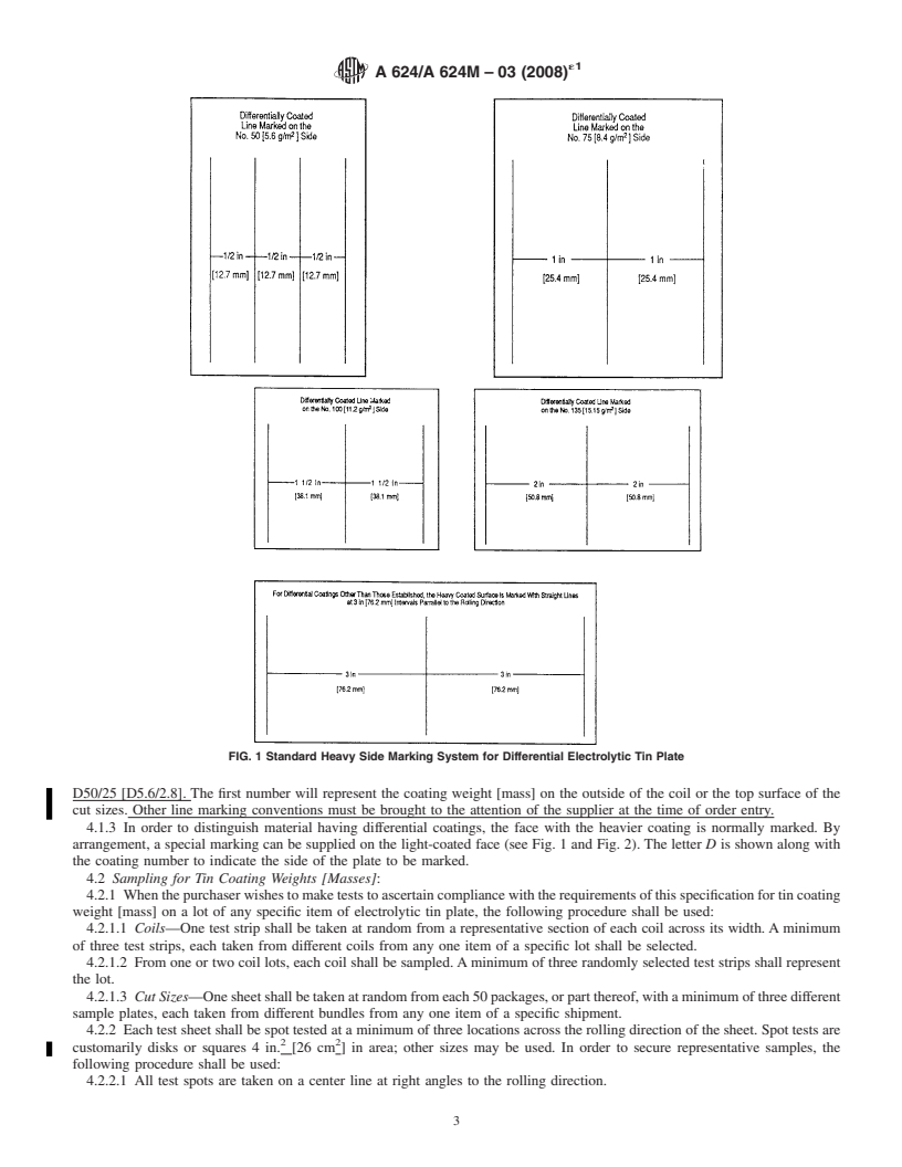 REDLINE ASTM A624/A624M-03(2008)e1 - Standard Specification for  Tin Mill Products, Electrolytic Tin Plate, Single Reduced