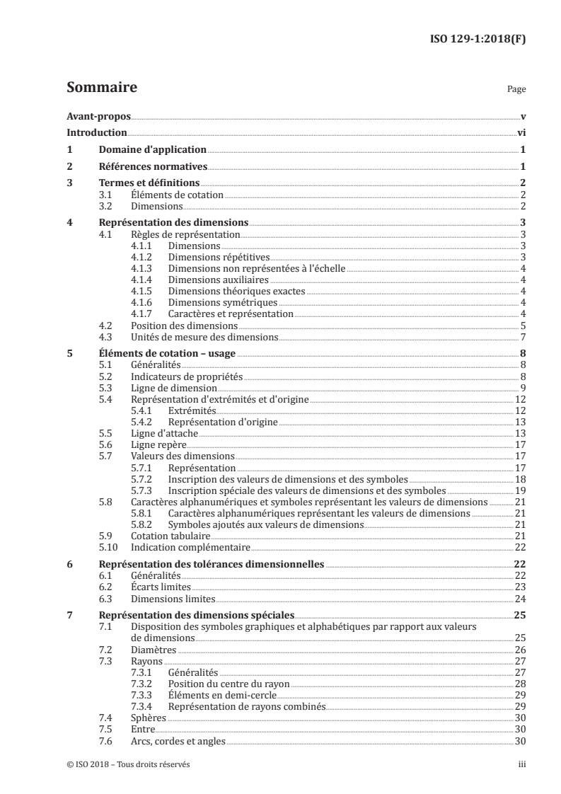 ISO 129-1:2018 - Documentation technique de produits — Représentation des dimensions et tolérances — Partie 1: Principes généraux
Released:2/23/2018
