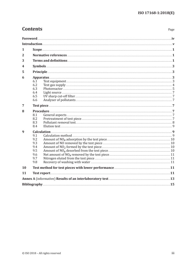 ISO 17168-1:2018 - Fine ceramics (advanced ceramics, advanced technical ceramics) — Test method for air-purification performance of semiconducting photocatalytic materials under indoor lighting environment — Part 1: Removal of nitric oxide
Released:9/19/2018