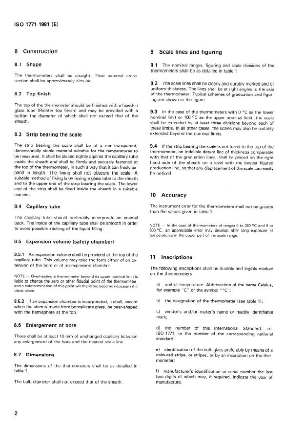 ISO 1771:1981 ISO 1771:1981 - Enclosed-scale general purpose thermometers - Page 4 preview