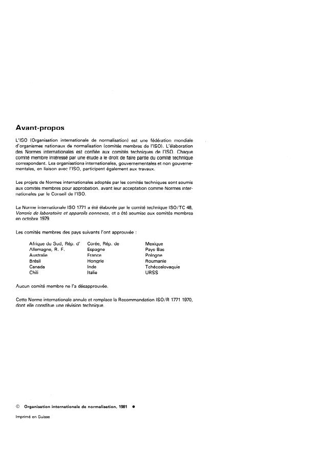 ISO 1771:1981 ISO 1771:1981 - Thermometres a échelle protégée d'usage général - Page 2 preview