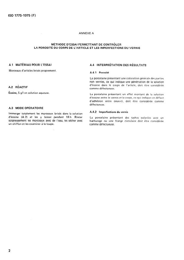 SIST ISO 1775:1995 ISO 1775:1975 - Appareils de laboratoire en porcelaine -- Spécifications et méthodes d'essai - Page 4 preview