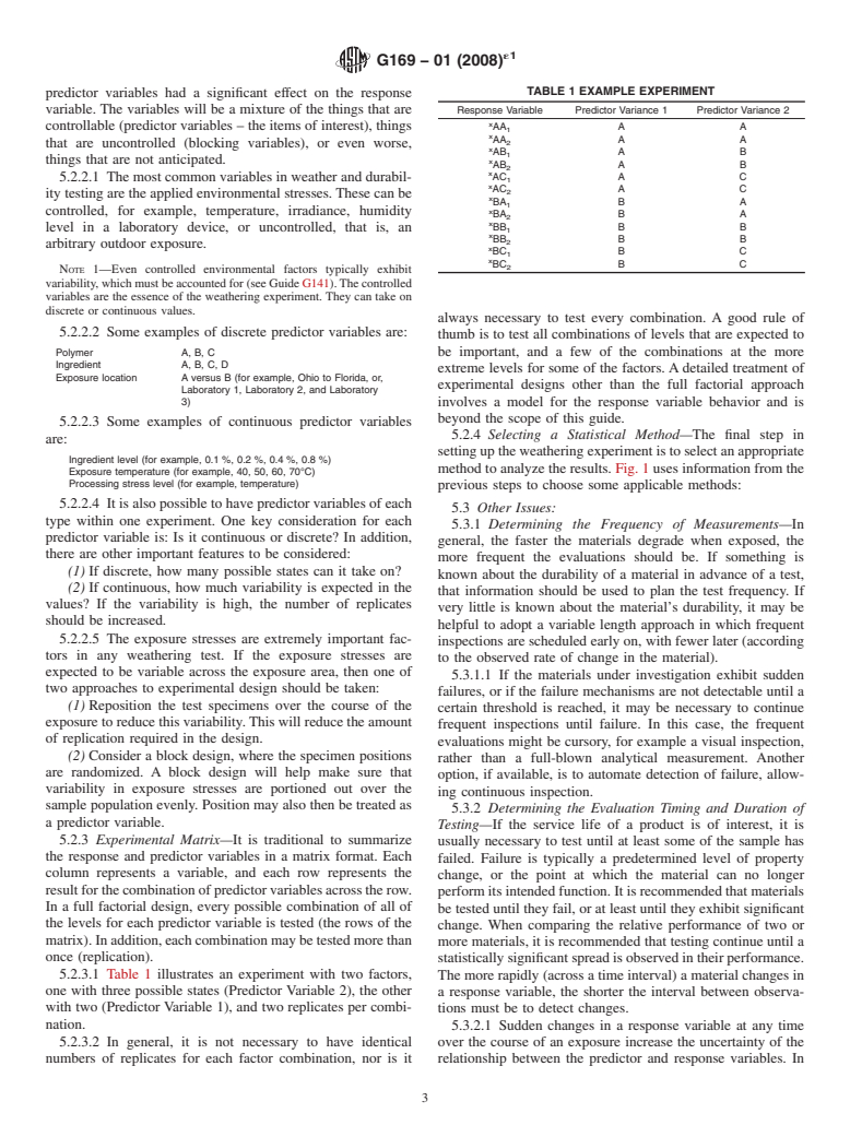 ASTM G169-01(2008)e1 - Standard Guide for Application of Basic Statistical Methods to Weathering Tests