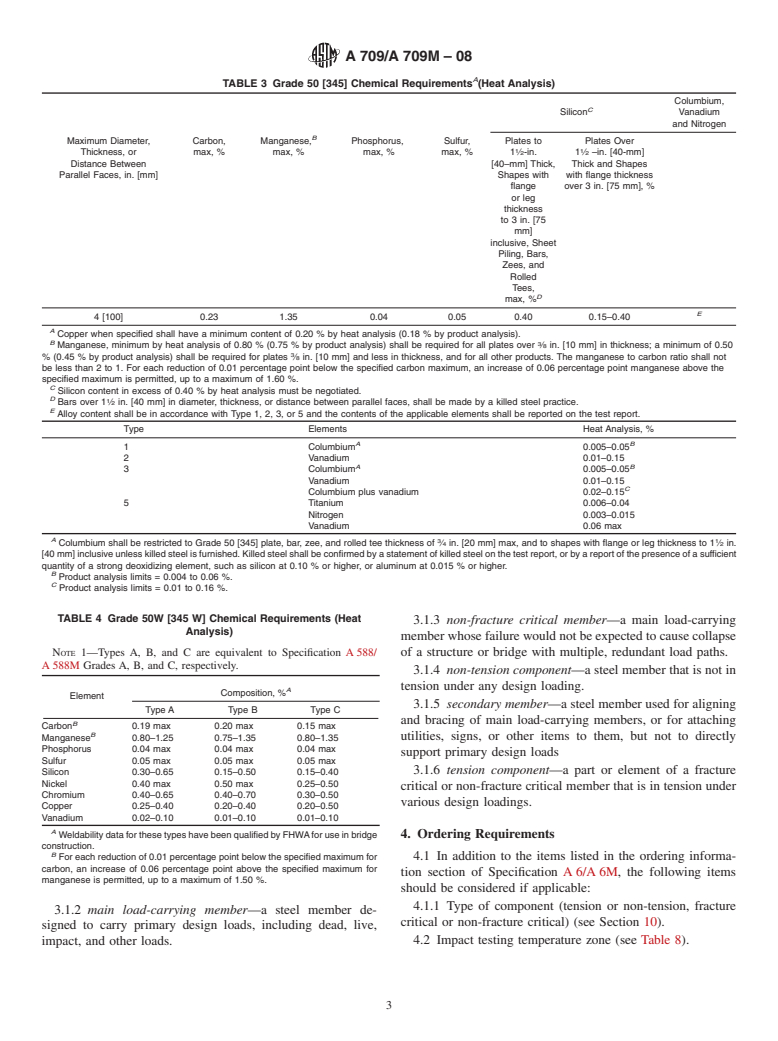 ASTM A709/A709M-08 - Standard Specification for  Structural Steel for Bridges