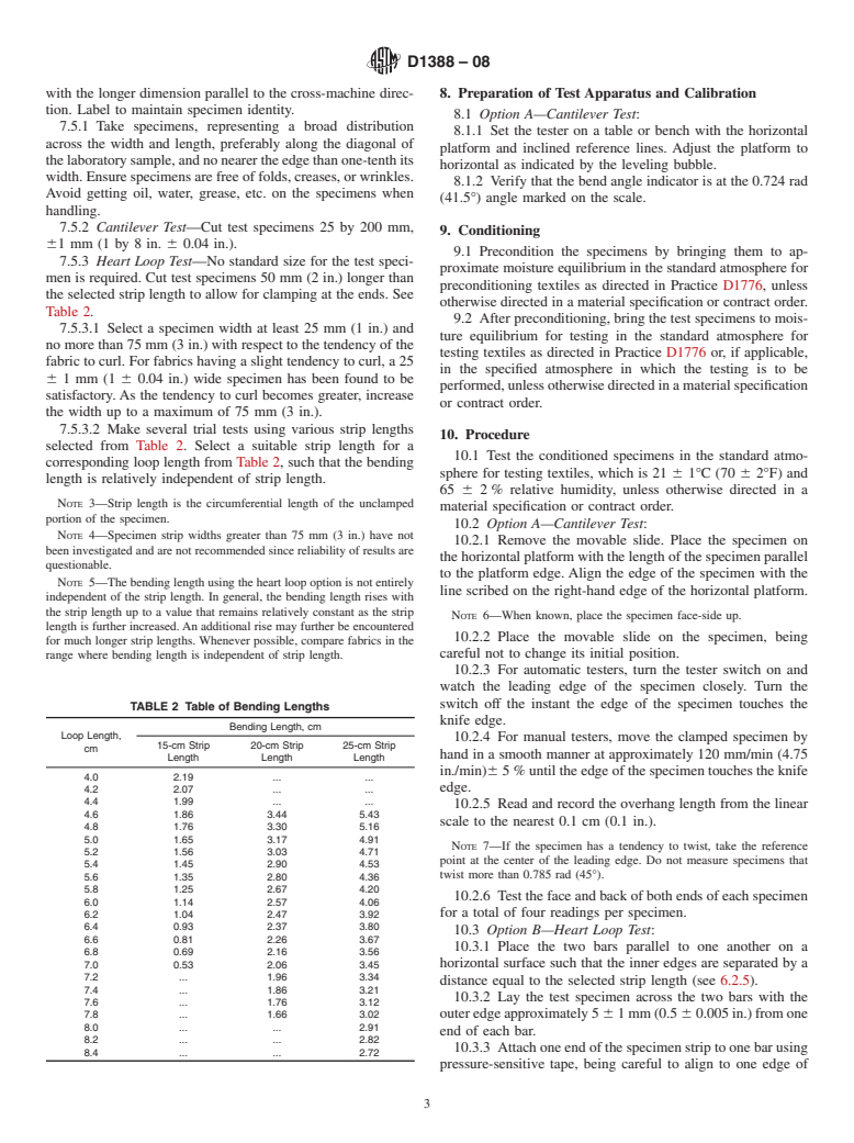 ASTM D1388-08 - Standard Test Method for  Stiffness of Fabrics