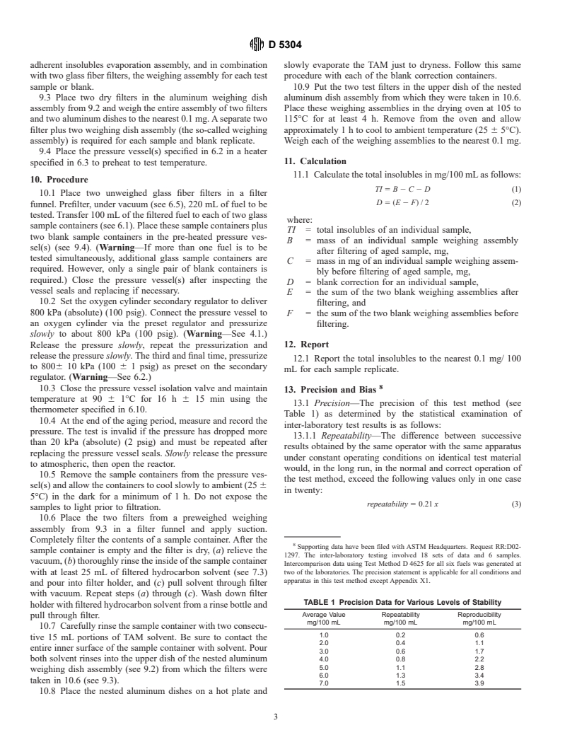 ASTM D5304-00 - Standard Test Method for Assessing Distillate Fuel Storage Stability by Oxygen Overpressure