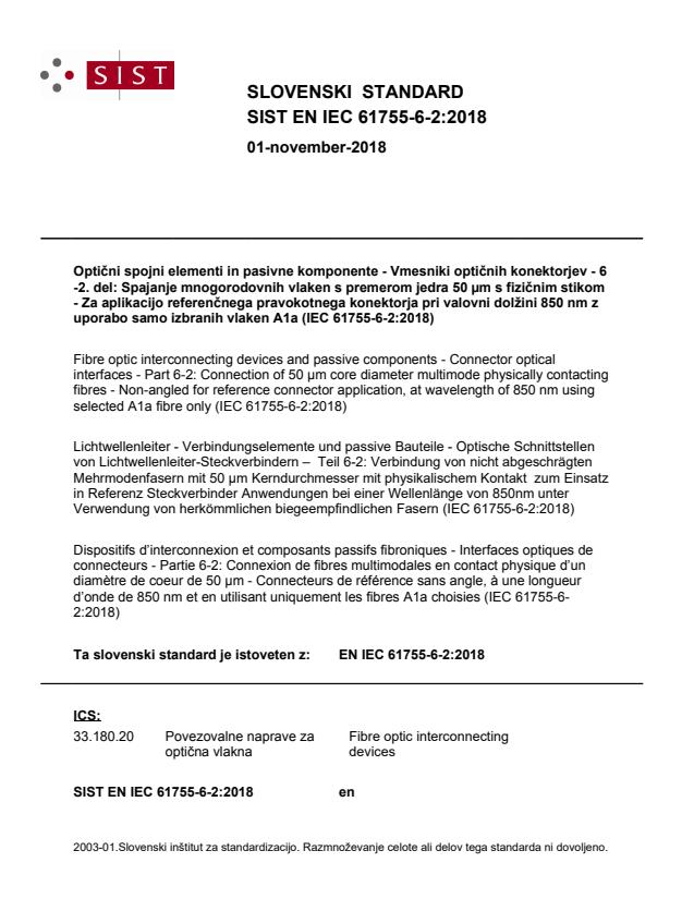 EN IEC 61755-6-2:2018 - BARVE