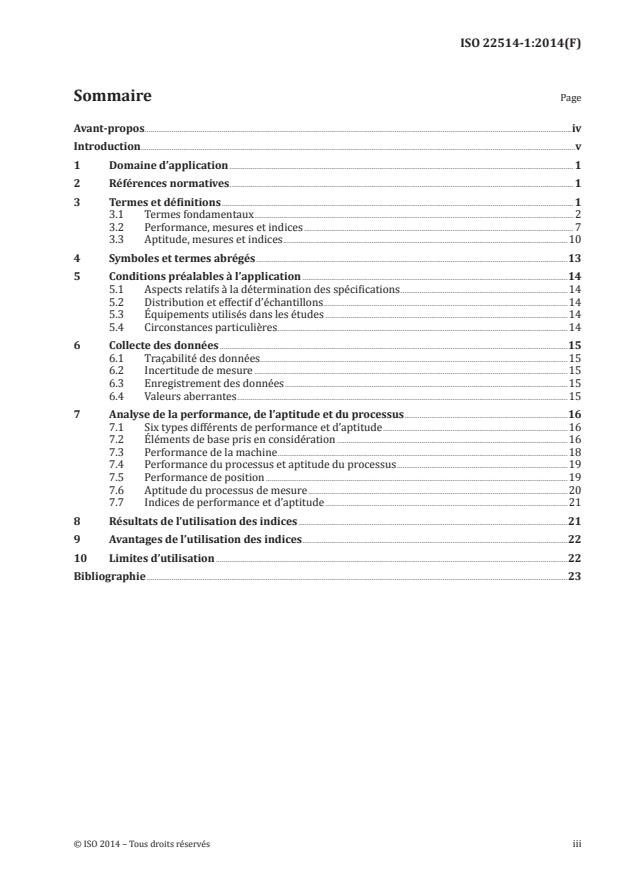 ISO 22514-1:2014 - Méthodes statistiques dans la gestion de processus -- Aptitude et performance