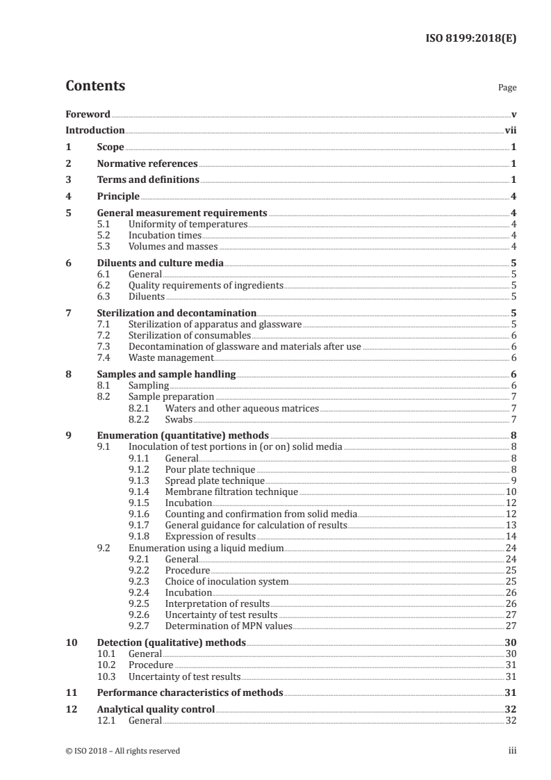 ISO 8199:2018 - Water quality — General requirements and guidance for microbiological examinations by culture
Released:10/1/2018