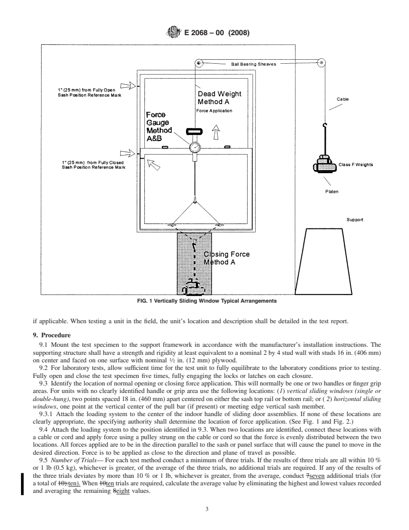 REDLINE ASTM E2068-00(2008) - Standard Test Method for Determination of Operating Force of Sliding Windows and Doors