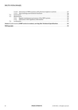 ISO/TS 19256:2016 ISO/TS 19256:2016 - Health informatics -- Requirements for medicinal product dictionary systems for health care - Page 4 preview