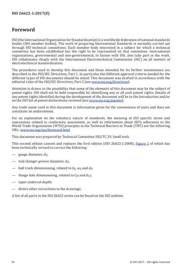 ISO 26622-1:2017 ISO 26622-1:2017 - Modular taper interface with ball track system - Page 4 preview