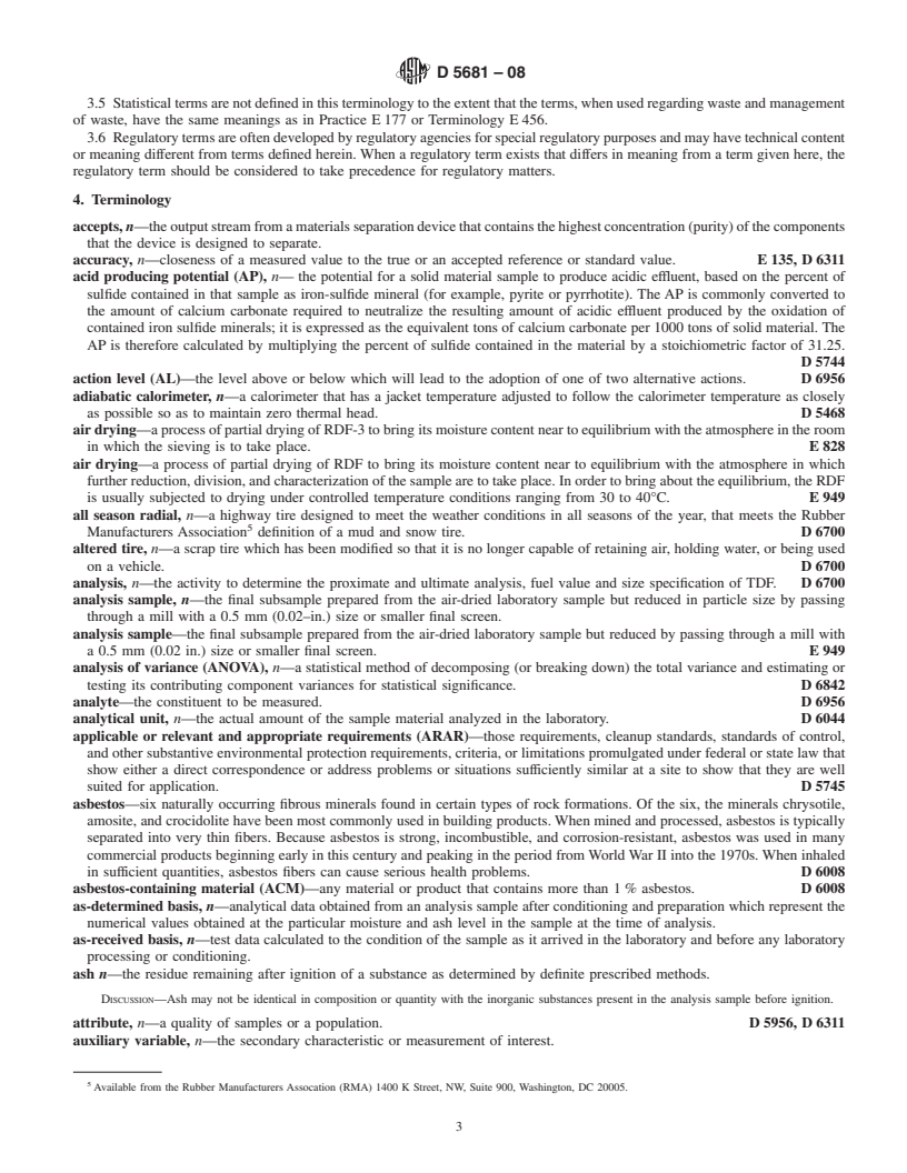 REDLINE ASTM D5681-08 - Standard Terminology for Waste and Waste Management