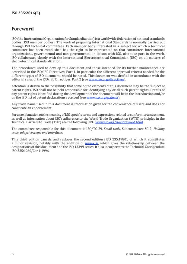 ISO 235:2016 ISO 235:2016 - Parallel shank jobber and stub series drills and Morse taper shank drills - Page 4 preview