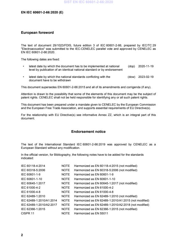 EN IEC 60601-2-66:2020 EN IEC 60601-2-66:2020 - Page 4 preview
