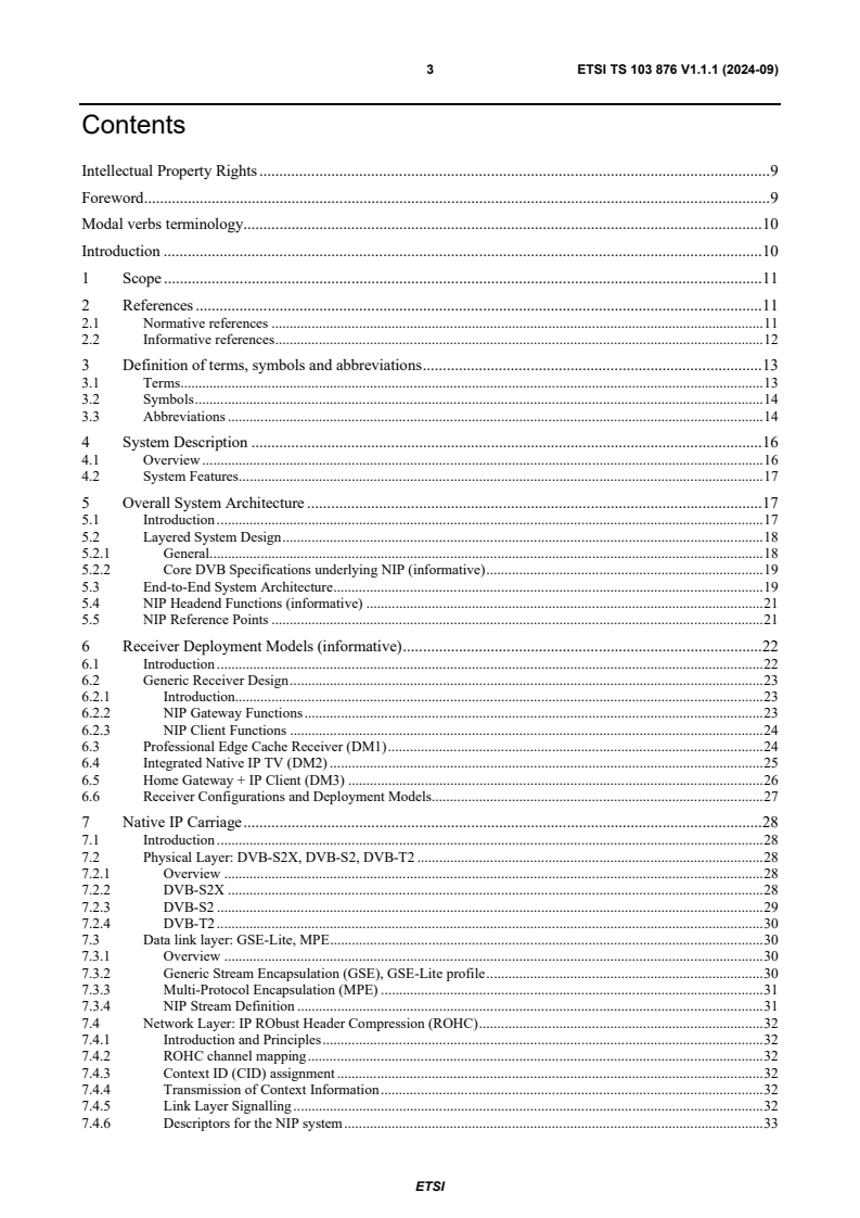 ETSI TS 103 876 V1.1.1 (2024-09) ETSI TS 103 876 V1.1.1 (2024-09) - Digital Video Broadcasting (DVB); Native IP Broadcasting