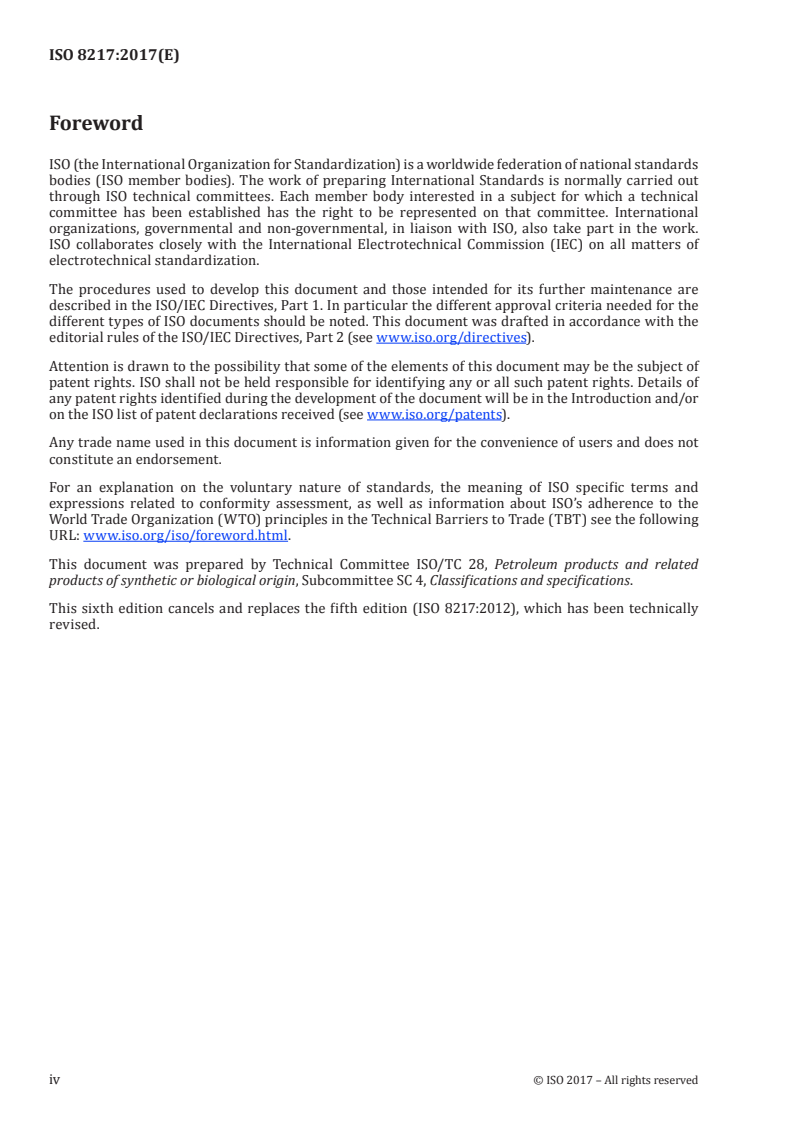 SIST ISO 8217:2018 ISO 8217:2017 - Petroleum products — Fuels (class F) — Specifications of marine fuels
Released:3/17/2017 - Page 4 preview