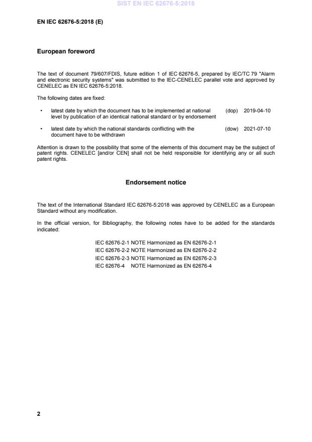 SIST EN IEC 62676-5:2018 SIST EN IEC 62676-5:2018 - BARVE - Page 4 preview