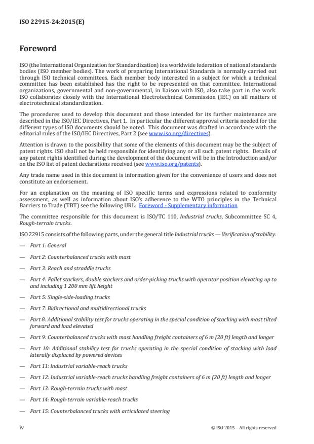 ISO 22915-24:2015 ISO 22915-24:2015 - Industrial trucks -- Verification of stability - Page 4 preview