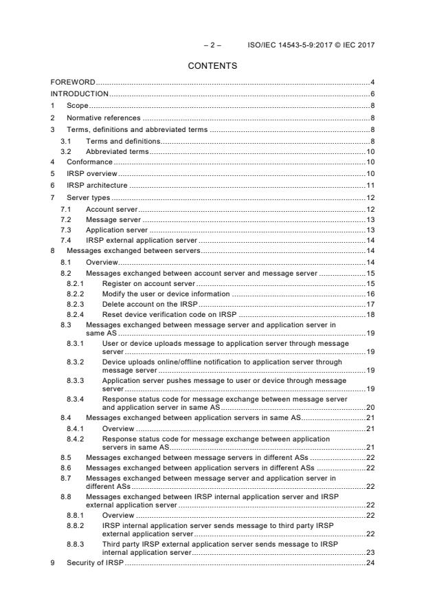 ISO/IEC 14543-5-9:2017 ISO/IEC 14543-5-9:2017 - Information technology -- Home electronic systems (HES) architecture - Page 4 preview