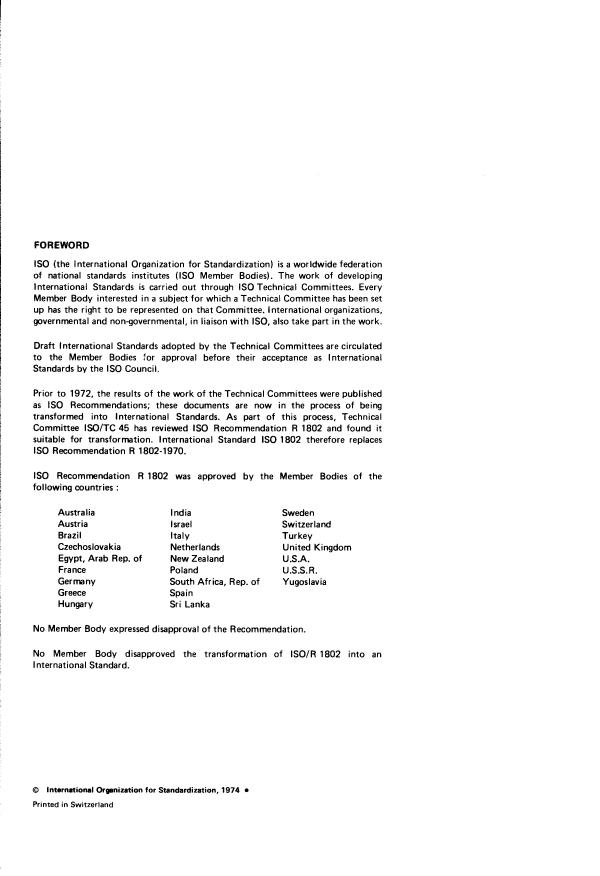 ISO 1802:1974 ISO 1802:1974 - Natural rubber latex -- Determination of boric acid - Page 2 preview