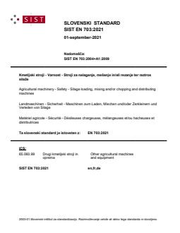 EN 703:2021 - Page 1 preview