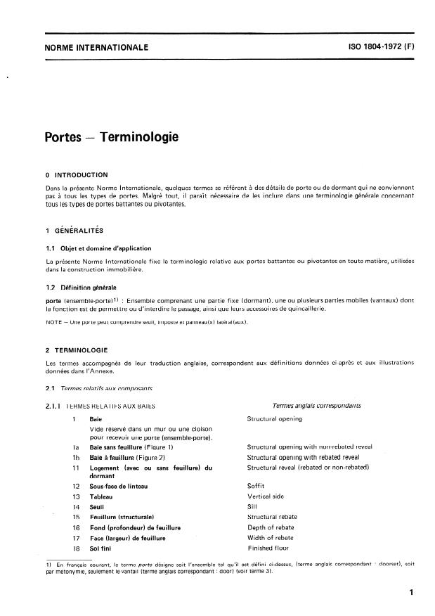 ISO 1804:1972 - Portes -- Terminologie