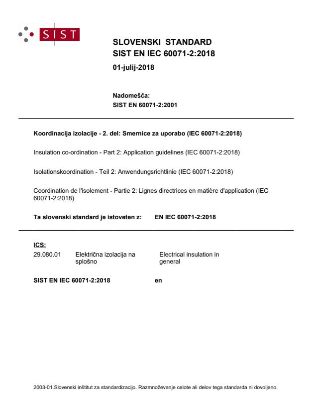 EN IEC 60071-2:2018 - BARVE