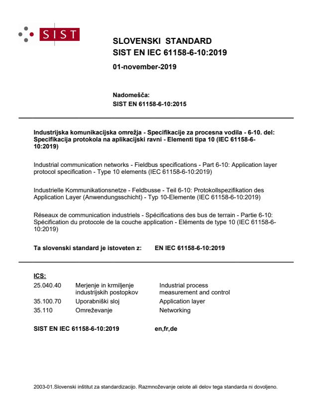 EN IEC 61158-6-10:2019 - BARVE