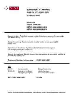 EN IEC 62061:2021 - BARVE - Page 1 preview