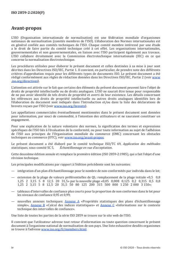 SIST ISO 2859-2:2020 ISO 2859-2:2020 - Règles d'échantillonnage pour les contrôles par attributs - Page 4 preview