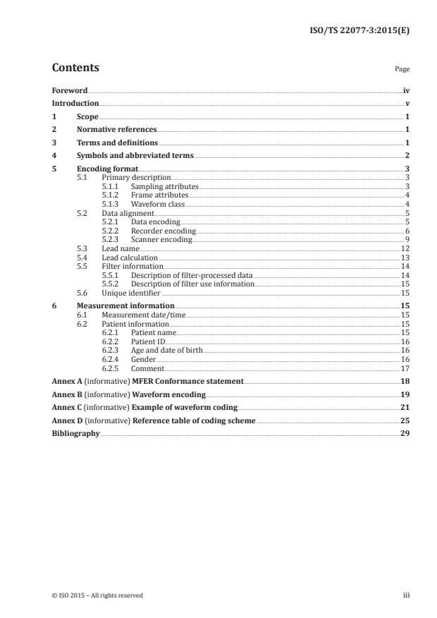 ISO/TS 22077-3:2015 - Health informatics -- Medical waveform format