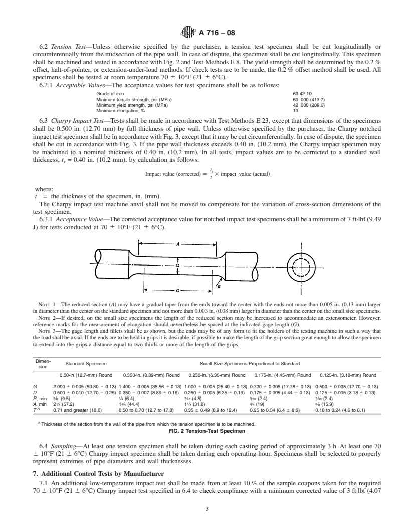 REDLINE ASTM A716-08 - Standard Specification for Ductile Iron Culvert Pipe