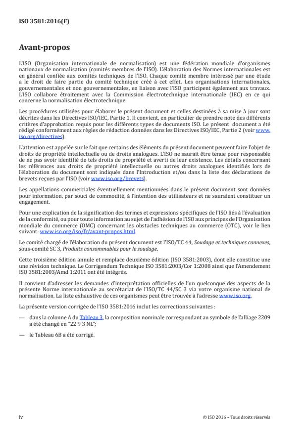 ISO 3581:2016 ISO 3581:2016 - Produits consommables pour le soudage -- Électrodes enrobées pour le soudage manuel a l'arc des aciers inoxydables et résistant aux températures élevées -- Classification - Page 4 preview