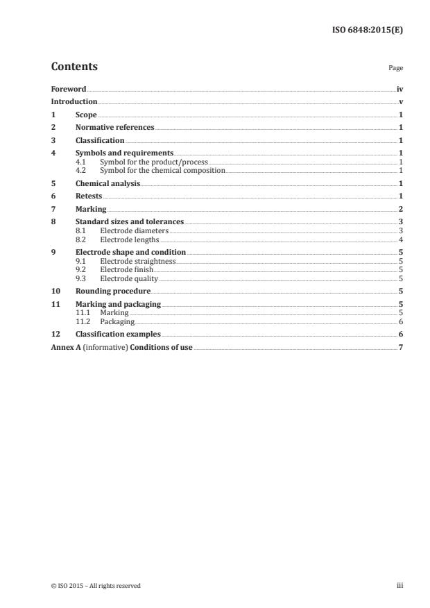 ISO 6848:2015 - Arc welding and cutting -- Nonconsumable tungsten electrodes -- Classification